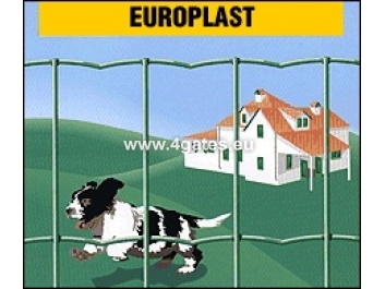 Geschweißter Zaun EUROPLAST, ZINK + PVC RAL6005, Draht 2,2mm / Höhe 1,2m