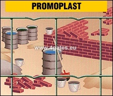 Sveiset gjerde PROMOPLAST, Forzinket + PVC RAL6005, Ledning 2mm / Høyde 1m