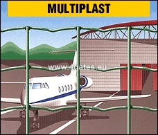 Сварной забор MULTIPLAST, ZINC + ПВХ RAL6005, проволока 3мм / высота 2м