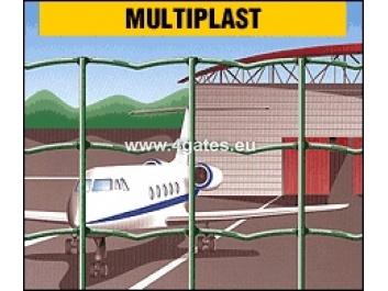 Welded fence MULTIPLAST, ZINC + PVC RAL6005, wire 3mm / Height 2m