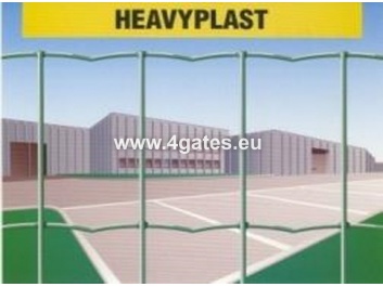 Сварной забор HEAVYPLAST, ZINC + ПВХ RAL6005, проволока 3мм / высота 1,5м