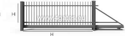 Sliding gate LUX CLASIC with built-in automatics