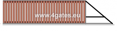 Sliding gate LUX VERTICAL WOODEN with built-in automatics