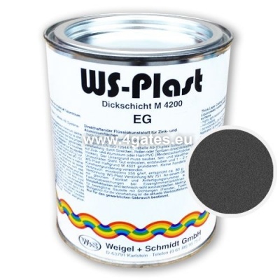 Краска WS-Plast 0008 тёмный металлик-графит