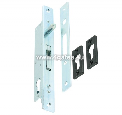 Sliding gate lock with counter-plate without handle option