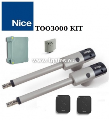 Double gate automation system NICE TOO3000 KIT (up to 6M) 230V
