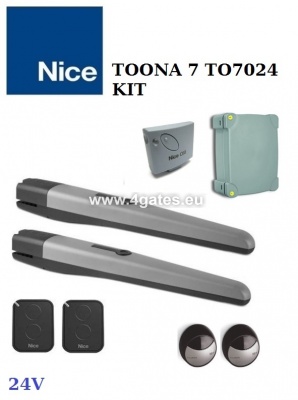 Double gate automation system NICE TOONA 7 TO7024 KIT (up to 14M)