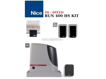 Высокоскоростная автоматика для откатных ворот NICE RUN 400 HS KIT