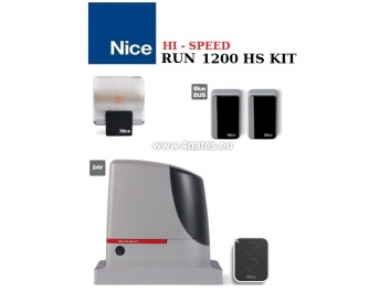 Высокоскоростная автоматика для откатных ворот NICE RUN 1200 HS KIT